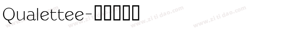 Qualettee字体转换