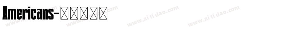 Americans字体转换