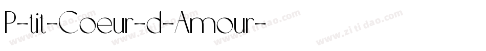 P-tit-Coeur-d-Amour字体转换