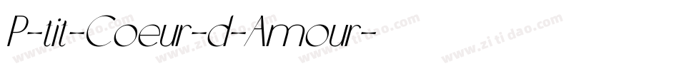 P-tit-Coeur-d-Amour字体转换