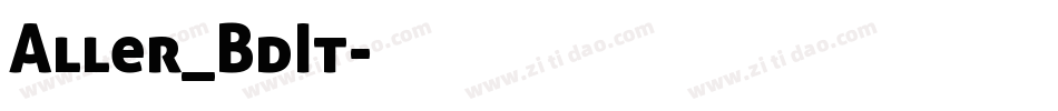 Aller_BdIt字体转换