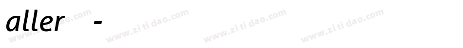 aller字体字体转换