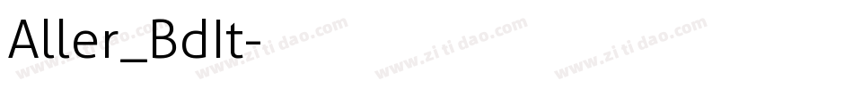 Aller_BdIt字体转换