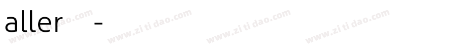 aller字体字体转换