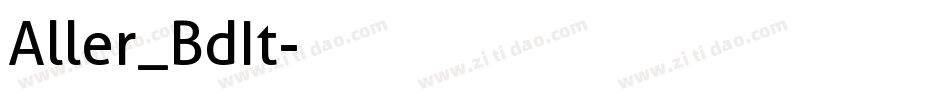 Aller_BdIt字体转换