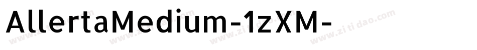AllertaMedium-1zXM字体转换