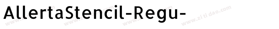 AllertaStencil-Regu字体转换