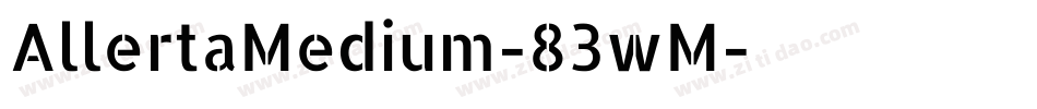 AllertaMedium-83wM字体转换