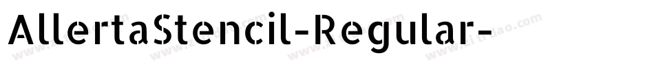 AllertaStencil-Regular字体转换