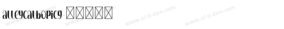 AlleycatBopICG字体转换