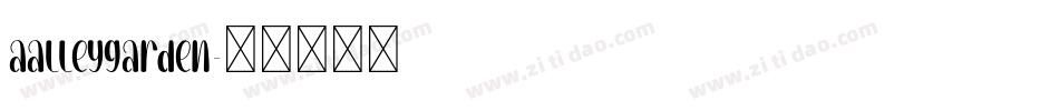 aAlleyGarden字体转换