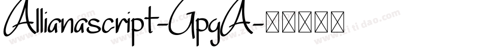 Allianascript-GpgA字体转换