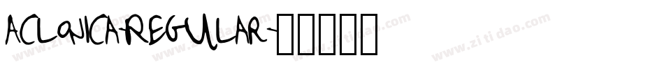 Aclonica-Regular字体转换