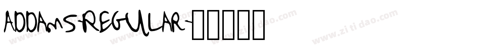 Addams-Regular字体转换