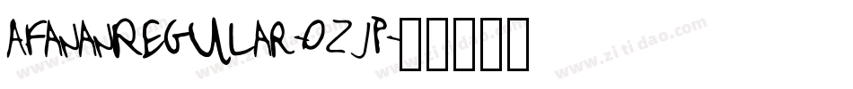 AfananRegular-Ozjp字体转换