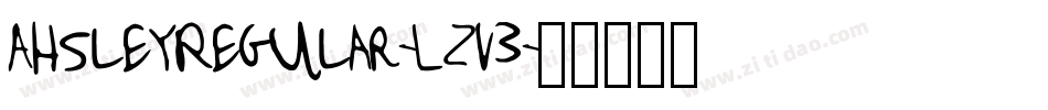 AhsleyRegular-Lzv3字体转换