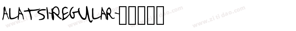 Alatsi-Regular字体转换