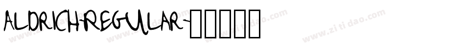 Aldrich-Regular字体转换