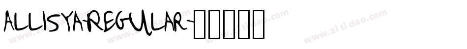Allisya-Regular字体转换