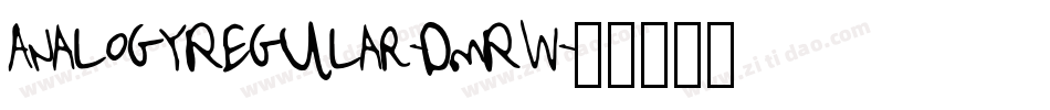 AnalogyRegular-DmRW字体转换