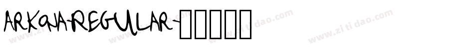 Arkona-Regular字体转换