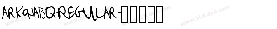 ArkonaBQ-Regular字体转换