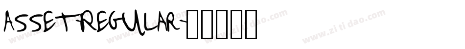 Asset-Regular字体转换