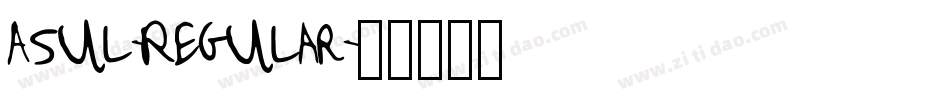 Asul-Regular字体转换