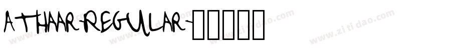 Athaar-Regular字体转换