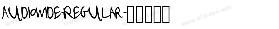 Audiowide-Regular字体转换