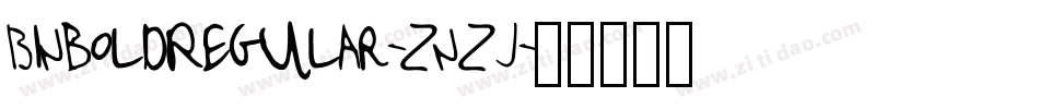 BinboldRegular-ZnZJ字体转换