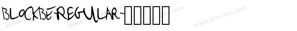 BlockBE-Regular字体转换