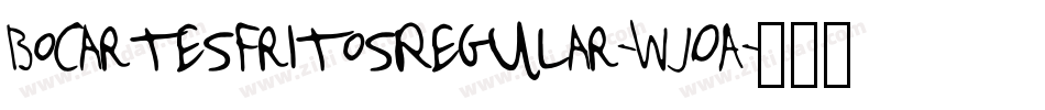 BocartesFritosRegular-WjOA字体转换