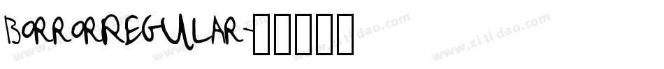 BorrorRegular字体转换