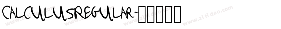 CalculusRegular字体转换