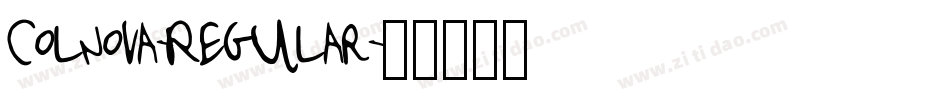 Colnova-Regular字体转换