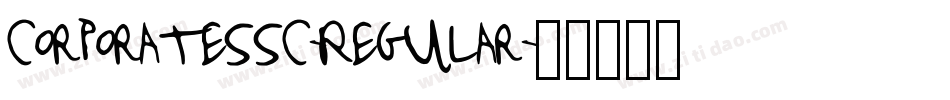 CorporateSSC-Regular字体转换
