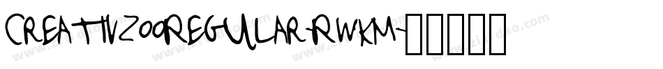 CreativzooRegular-RwKM字体转换