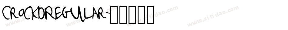 CrockdRegular字体转换