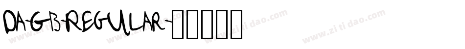 Da-GB-Regular字体转换