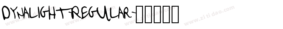 Dynalight-Regular字体转换