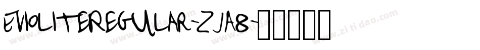 EvioliteRegular-ZjA8字体转换