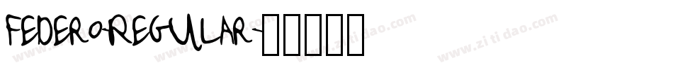Federo-Regular字体转换