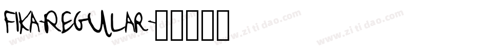 Fika-Regular字体转换