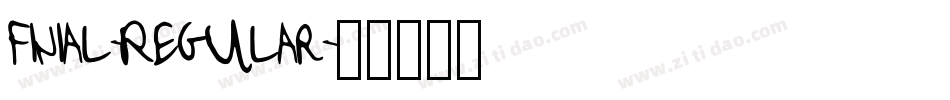Finial-Regular字体转换