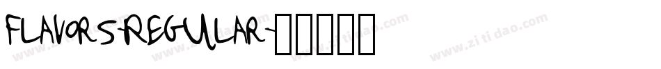 Flavors-Regular字体转换