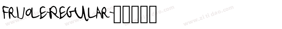 Frijole-Regular字体转换