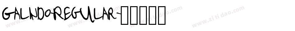 Galindo-Regular字体转换