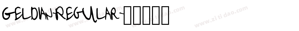 Geldian-Regular字体转换