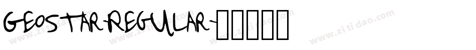Geostar-Regular字体转换